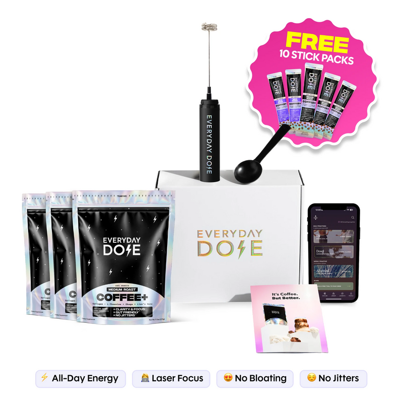 Coffee+ Medium Roast Starter Kit (90 Servings) - Premium Glow Routine